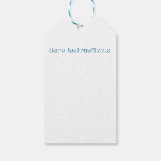 Handgemaakt breien label, verzorgingslabel, Gemaak Cadeaulabel (Achterkant)