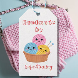 Handgemaakt breien label, verzorgingslabel, Gemaak Cadeaulabel