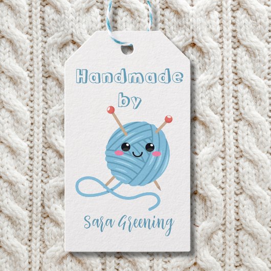 Handgemaakt breien label, verzorgingslabel, Gemaak Cadeaulabel