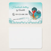 Handgemaakt breien visitekaartje (Voorkant /achterkant)