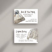 Handgemaakt Breien Winter Pet en trui Visitekaartje