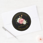 Handgemaakt breilabel ronde sticker (Envelop)