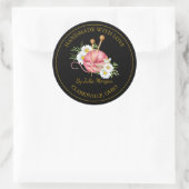 Handgemaakt breilabel ronde sticker (Tas)