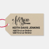 Handgemaakt cadeau-Label Cadeaulabel (Achterkant Horizontaal)