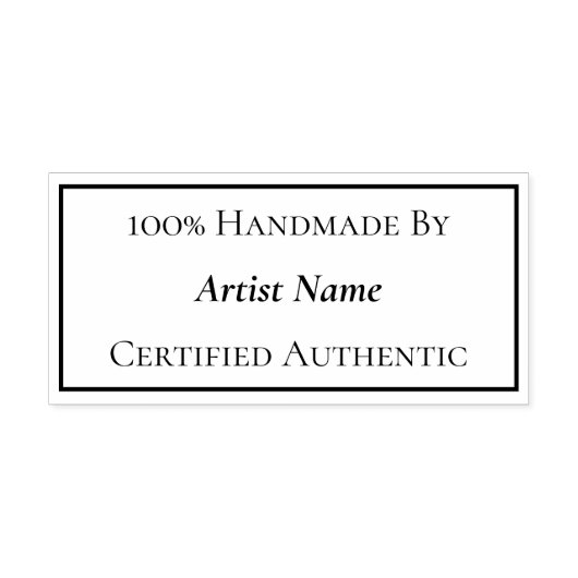 Handgemaakt Certificaat van echtheid Rubberstempel (Afrduk)