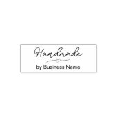 Handgemaakt Cursief Script van Business Name & Hea Zelfinktende Stempel (Design)