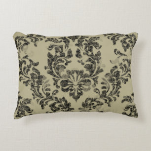Handgemaakt damast patroon: ornament. accent kussen
