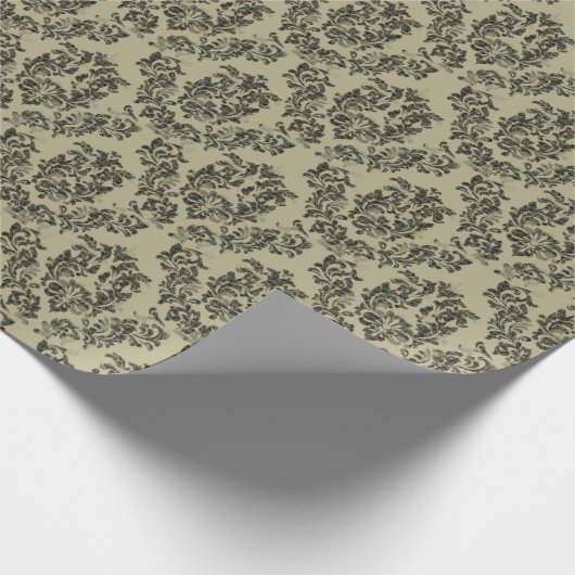 Handgemaakt damast patroon:  ornament. cadeaupapier (Hoek)