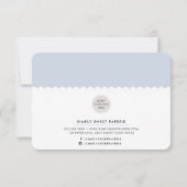 HANDGEMAAKT DANK U professionele  bord blauw Bedankkaart (Achterkant)