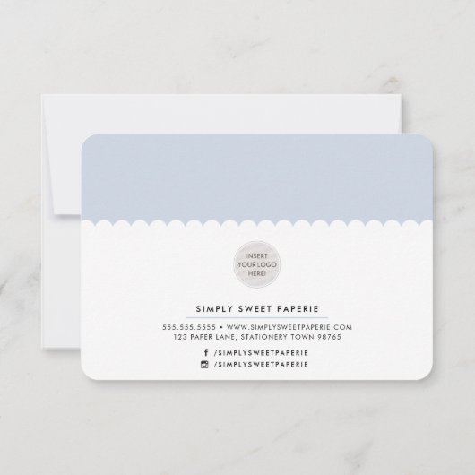 HANDGEMAAKT DANK U professionele bord blauw Bedankkaart (Achterkant)