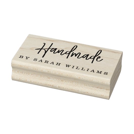 Handgemaakt door aangepaste naam modern handgeschr rubberstempel (Stempel)
