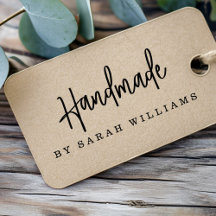 Handgemaakt door aangepaste naam modern handgeschr