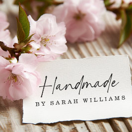 Handgemaakt door aangepaste naam modern handgeschr rubberstempel