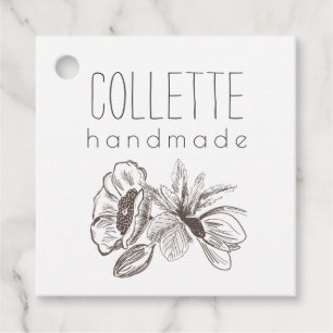 Handgemaakt door bloeiende Logo Product Hang Label