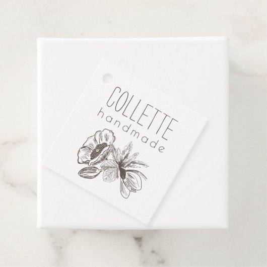 Handgemaakt door bloeiende Logo Product Hang Label (In situ)