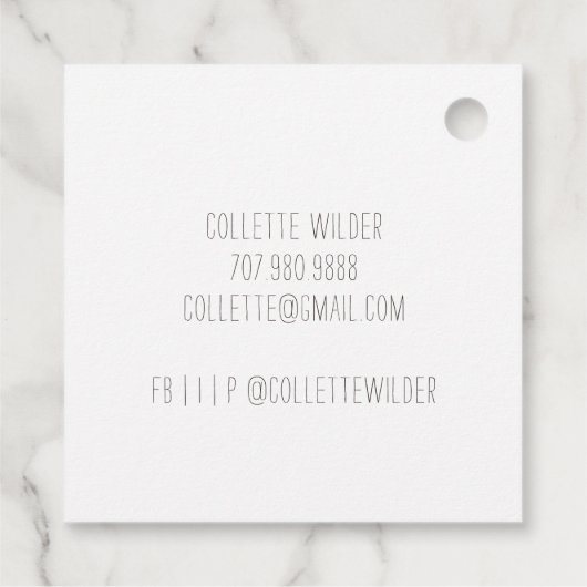 Handgemaakt door bloeiende Logo Product Hang Label (Achterkant)