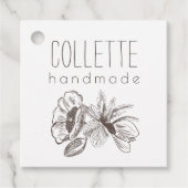 Handgemaakt door bloeiende Logo Product Hang Label (Voorkant)