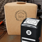 Handgemaakt door Botanical Hearts Doodle Wreath Zelfinktende Stempel