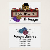 Handgemaakt door (breien) ... SRF Visitekaartje (Voorkant /achterkant)