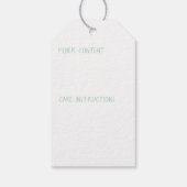 Handgemaakt door - Breien van garen en verzorgings Cadeaulabel (Achterkant)