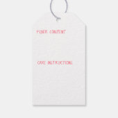 Handgemaakt door - Breien van garen en verzorgings Cadeaulabel (Achterkant)