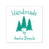 Handgemaakt door Christmas Tree Personalized Zelfinktende Stempel (Design)