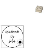 Handgemaakt door Custom Floral Rubber Stamp Rubberstempel (Gestempeld)