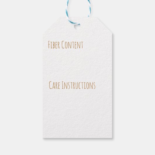 Handgemaakt door Custom Name Breien en Haakwerk Cadeaulabel (Achterkant)