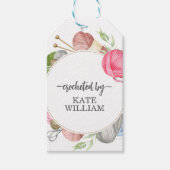 Handgemaakt door Custom Name Waterverf Garen Gift  Cadeaulabel (Voorkant)