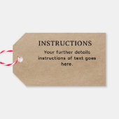 Handgemaakt door Custom Name Yarn Kraft Cadeaubonn Cadeaulabel (Achterkant Horizontaal)