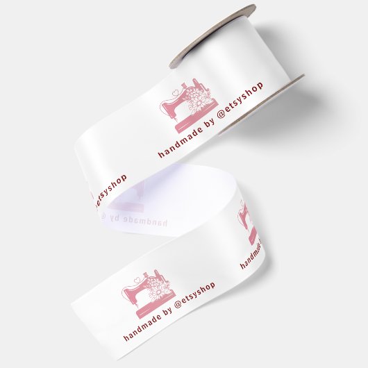 handgemaakt door Custom Sewing kledinglabels Satijnen Lint (Achterkant)