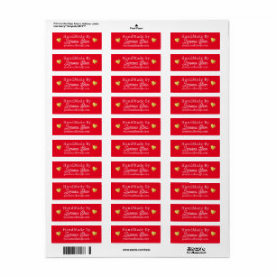 Handgemaakt door Custom Signature Red Etiket