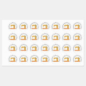 Handgemaakt door de Jouw naam naaimachine IJzer-on Labels (Vel)