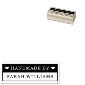Handgemaakt door douanenaam en harten rubberstempel (Gestempeld)