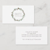 Handgemaakt door eenvoudige Rustic Wreate Logo Bus Visitekaartje (Voorkant / Achterkant)