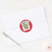 Handgemaakt door Elves - Kerstmis te Custe Ronde Sticker (Envelop)