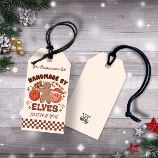 Handgemaakt door ELVES zakelijk maatwerk Cadeaulabel