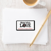 Handgemaakt door en gemaakt met liefde etiket (Insitu)