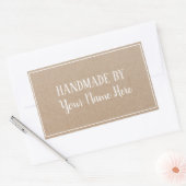 Handgemaakt door Gift Rustic Rechthoekige Sticker (Envelop)