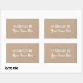 Handgemaakt door Gift Rustic Rechthoekige Sticker (Vel)