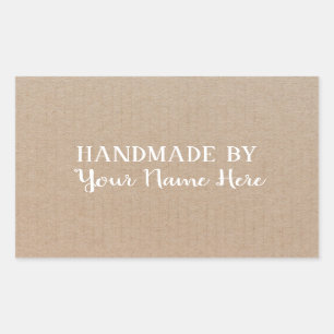 Handgemaakt door Gift Rustic  Rechthoekige Sticker