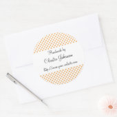 Handgemaakt door - harten design ronde sticker (Envelop)