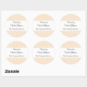 Handgemaakt door - harten design ronde sticker (Vel)