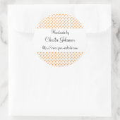 Handgemaakt door - harten design ronde sticker (Tas)