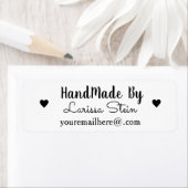 Handgemaakt door Hearts Romantic Etiket (Insitu)