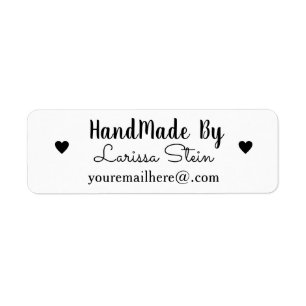Handgemaakt door Hearts Romantic Etiket