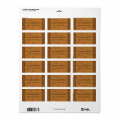 Handgemaakt door - houten ontwerp etiket (Full Sheet)