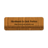Handgemaakt door - houten ontwerp etiket (Voorkant)