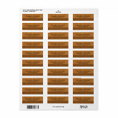 Handgemaakt door - houten ontwerp etiket (Full Sheet)