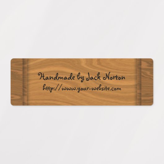 Handgemaakt door - houten ontwerp labels (Design 2)